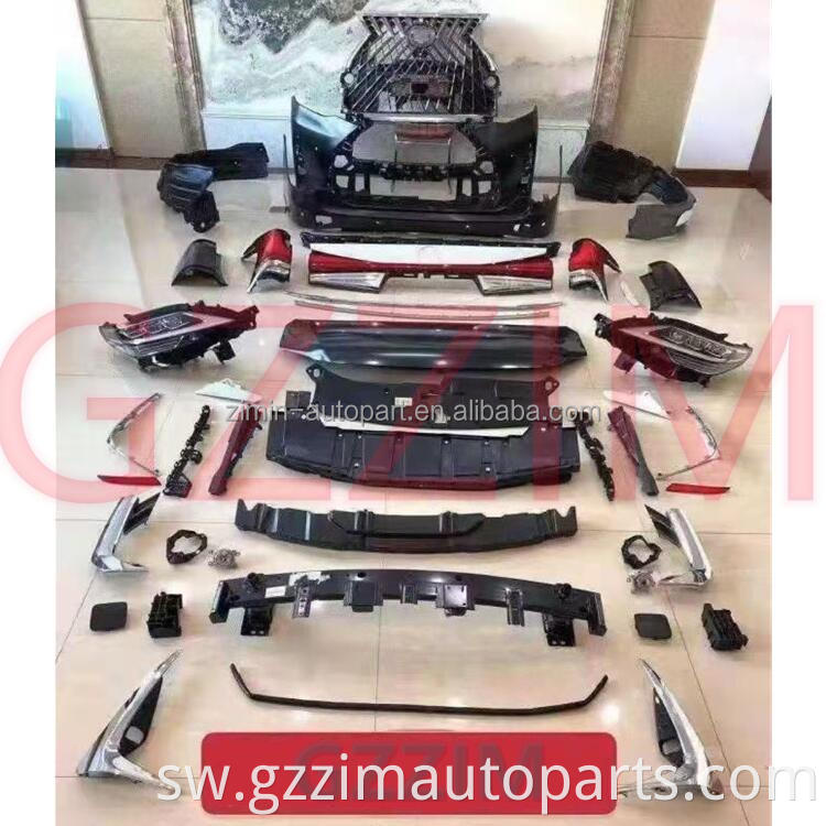 Mbele mpya ya kuwasili na taa ya nyuma ya bumper iliyosanikishwa kit kit cha mwili kinachofaa kwa alphard 2016+ hadi LX LM hadi